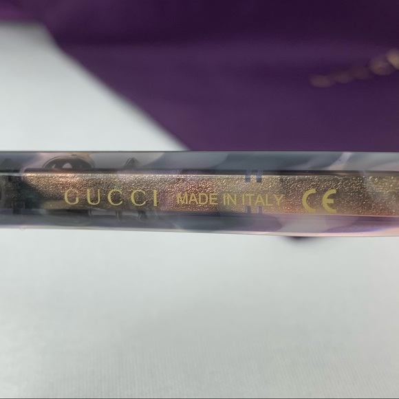❌SOLD❌GUCCI GG0232SK 004 Purple Havana Oval Grey - Picture 10 of 16